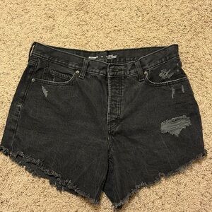 Old Navy Black Distressed Jean Shorts